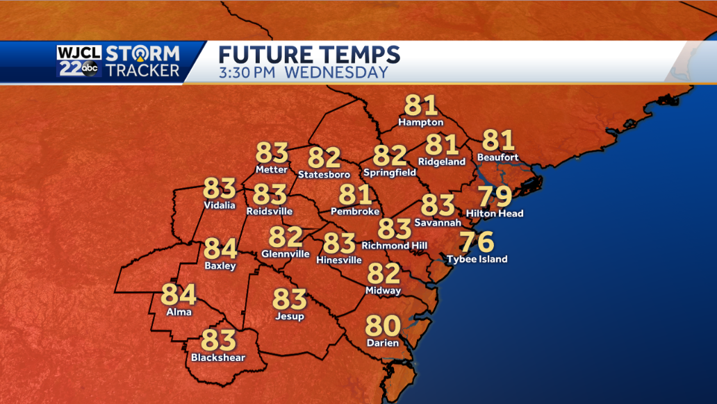 Spotty showers today and warm - WJCL