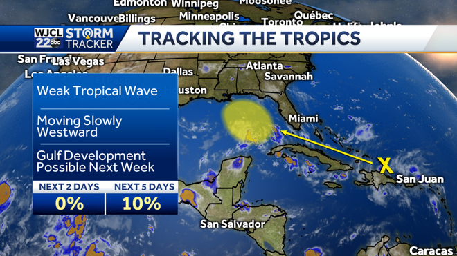 Tracking the Tropics with possible tropical storm by the holiday weekend