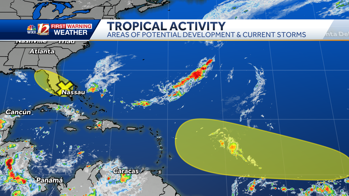Watching rain and storms over The Bahamas and eastern Atlantic; What to expect in North Carolina
