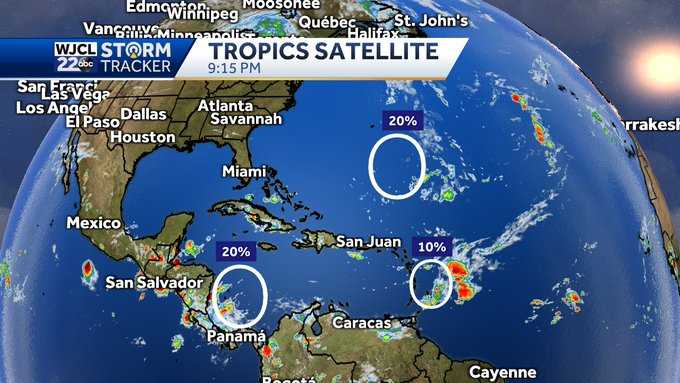 Three areas of interest to keep an eye on in the tropics