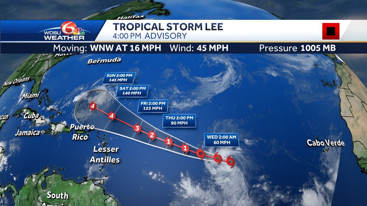 Tropical Storm Lee Atlantic major hurricane