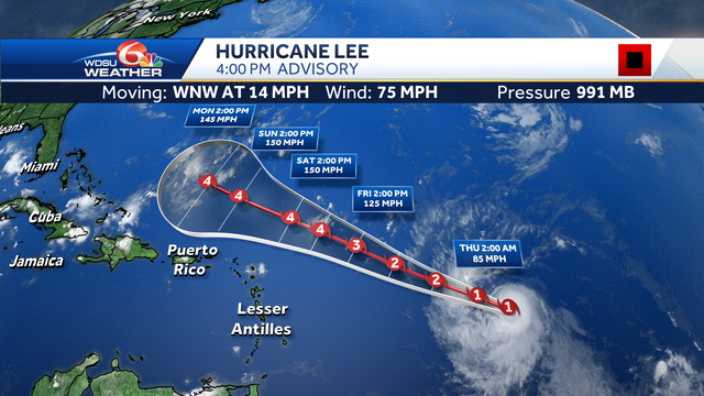Hurricane Lee forecast to have winds of 150 mph - Vimarsana News