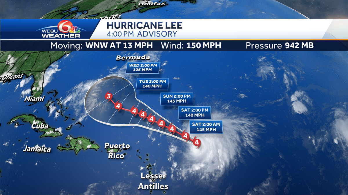 L’ouragan Lee est un ouragan important et dangereux dans l’océan Atlantique.