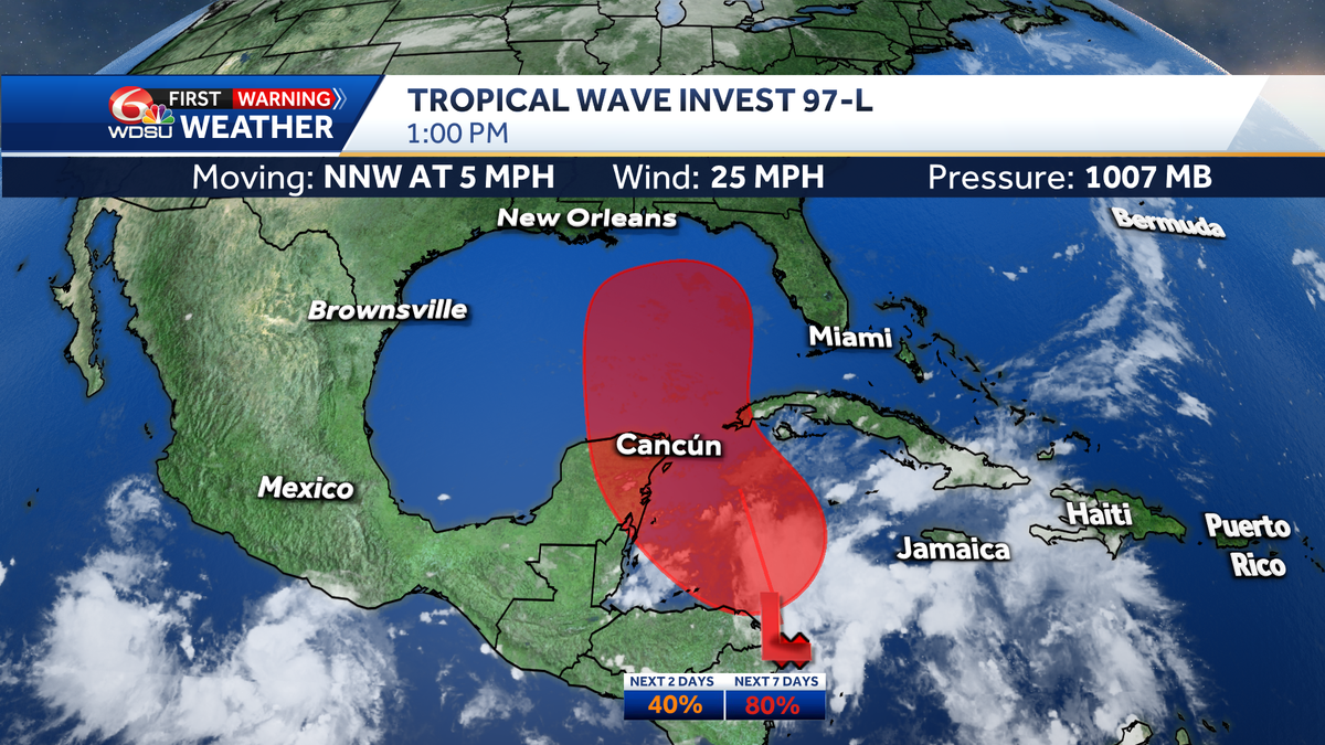 Where will Invest 97L track hurricane Helene Gulf of Mexico