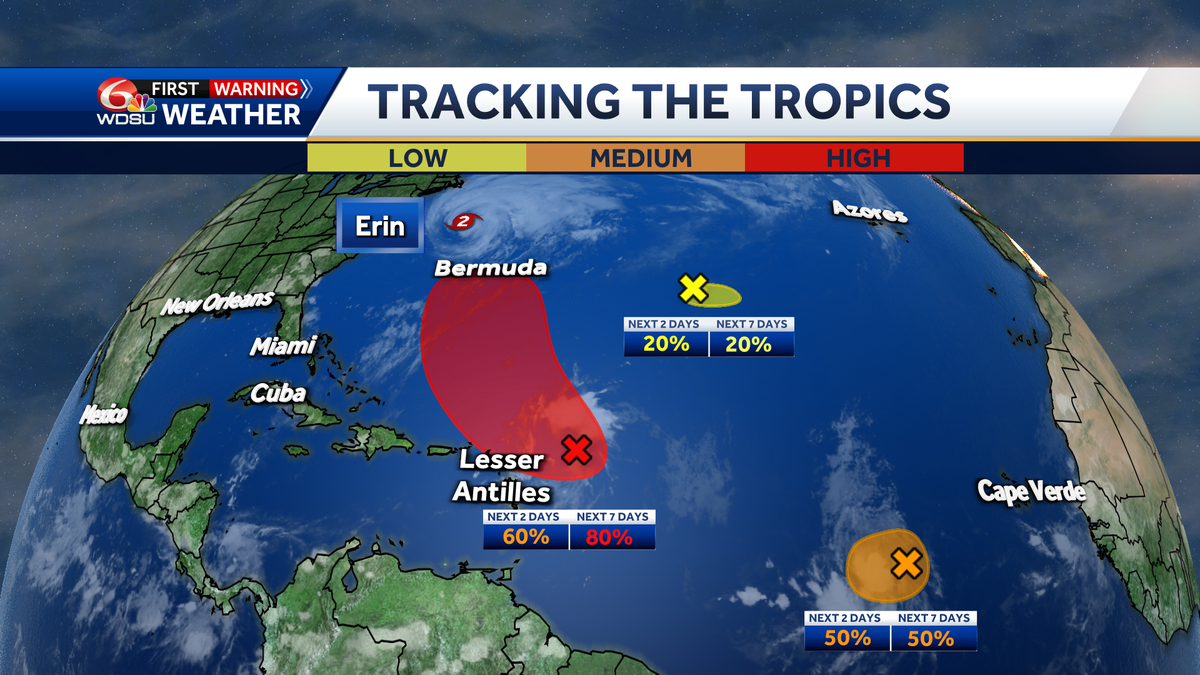 Watching three areas of interest in the Atlantic