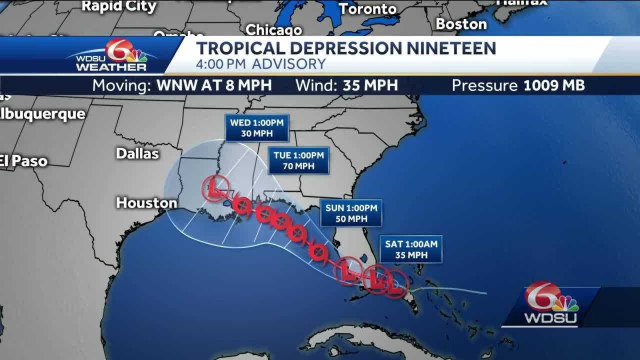 Tropical Depression 19 Forms, Could Become Tropical Storm This Weekend