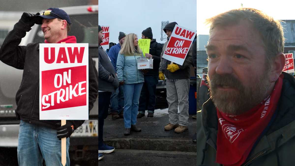 Several Maine candidates visit striking Bath Iron Works employees