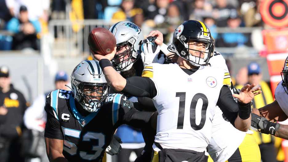 Carolina Panthers Game-Used Football vs. Pittsburgh Steelers on December 18 2022