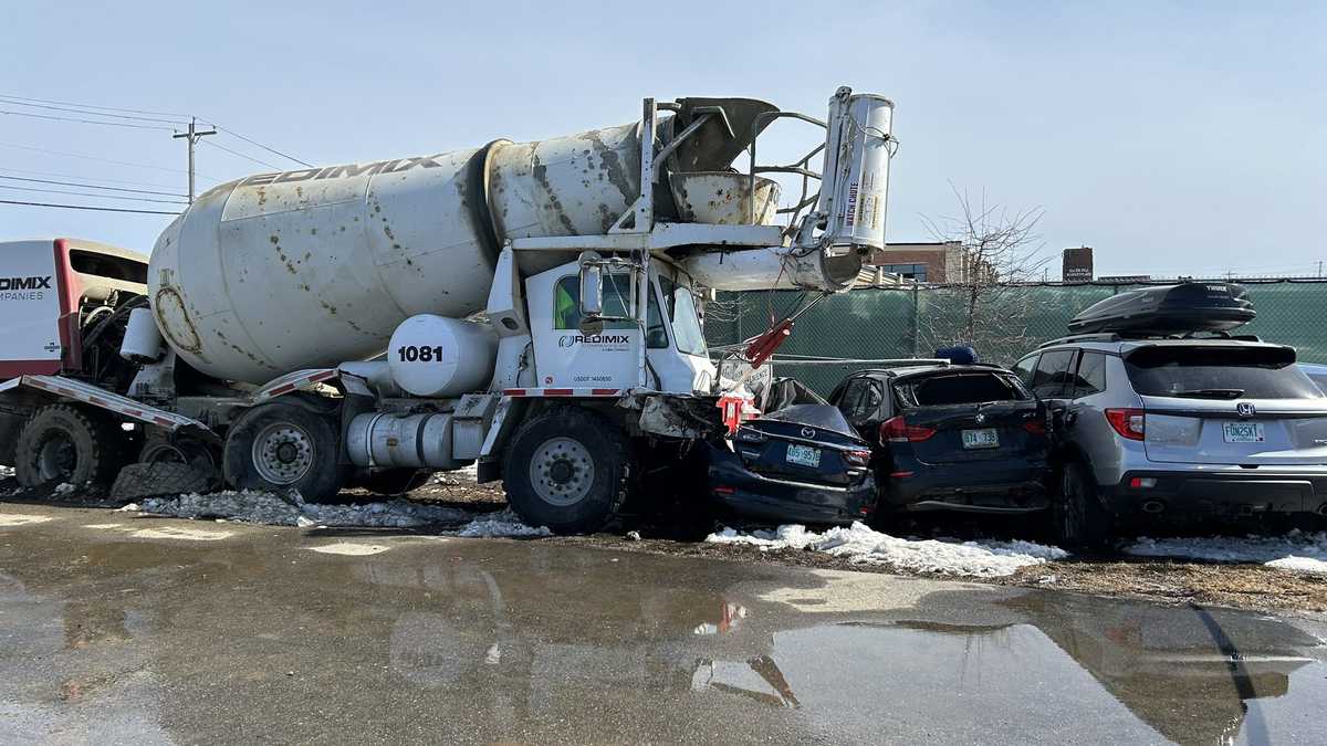 Concord, New Hampshire cement truck crash: Driver hurt