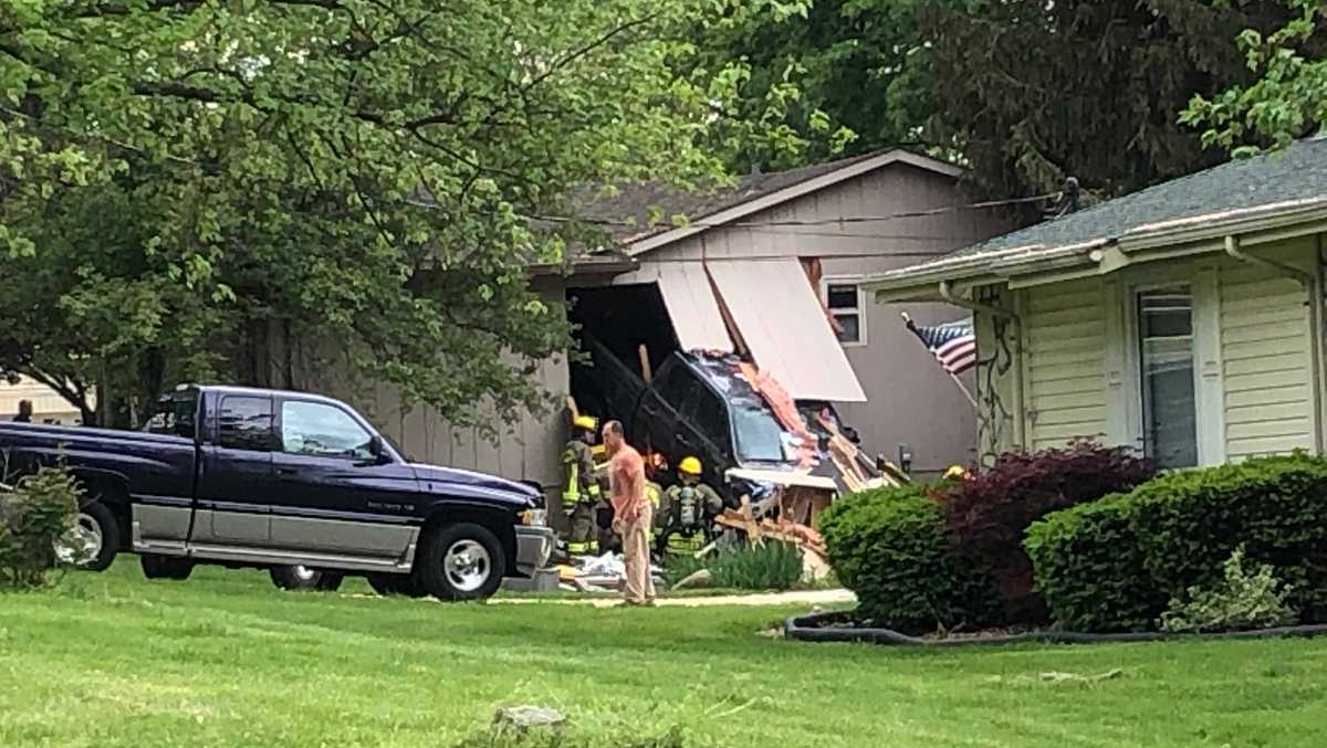 Truck crashes through home in West Chester