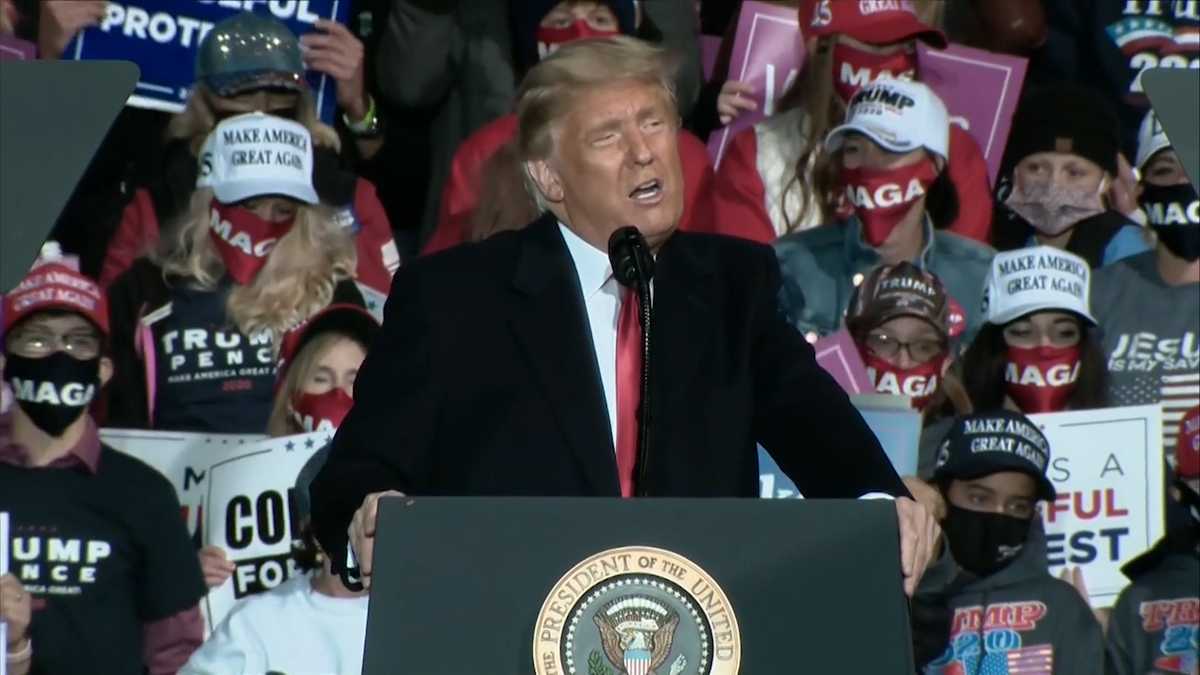 President Donald Trump rally in Butler County draws hundreds of supporters