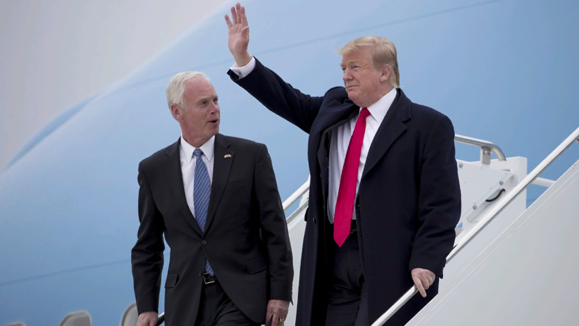 Former President Trump is urging Sen. Ron Johnson to run for a third term