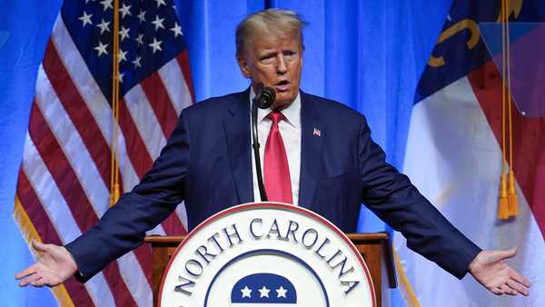 Former President Donald Trump speaks during the North Carolina Republican Party Convention in Greensboro, N.C., Saturday, June 10, 2023.