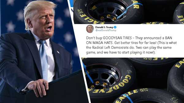 Trump calls for boycott of Goodyear tires; company responds