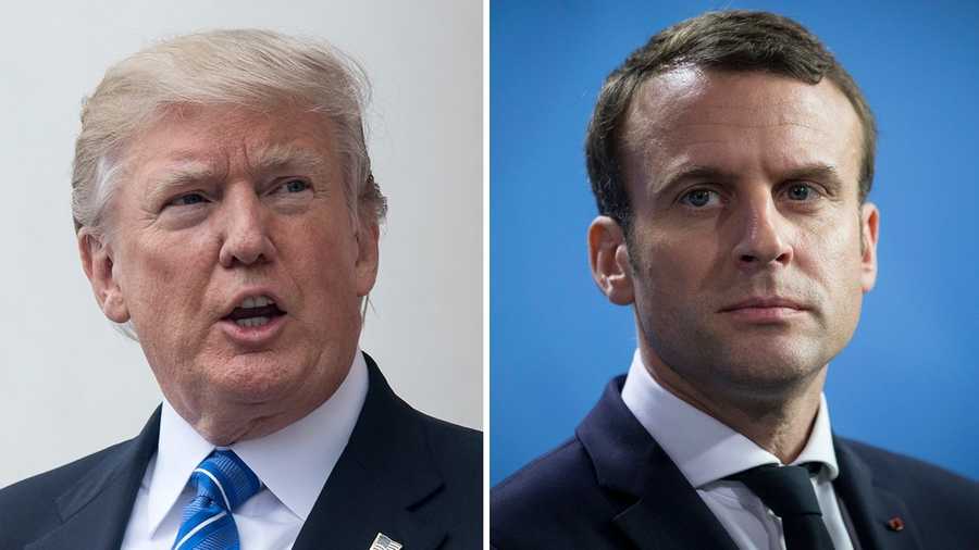 President Donald Trump and French President Emmanuel Macron 