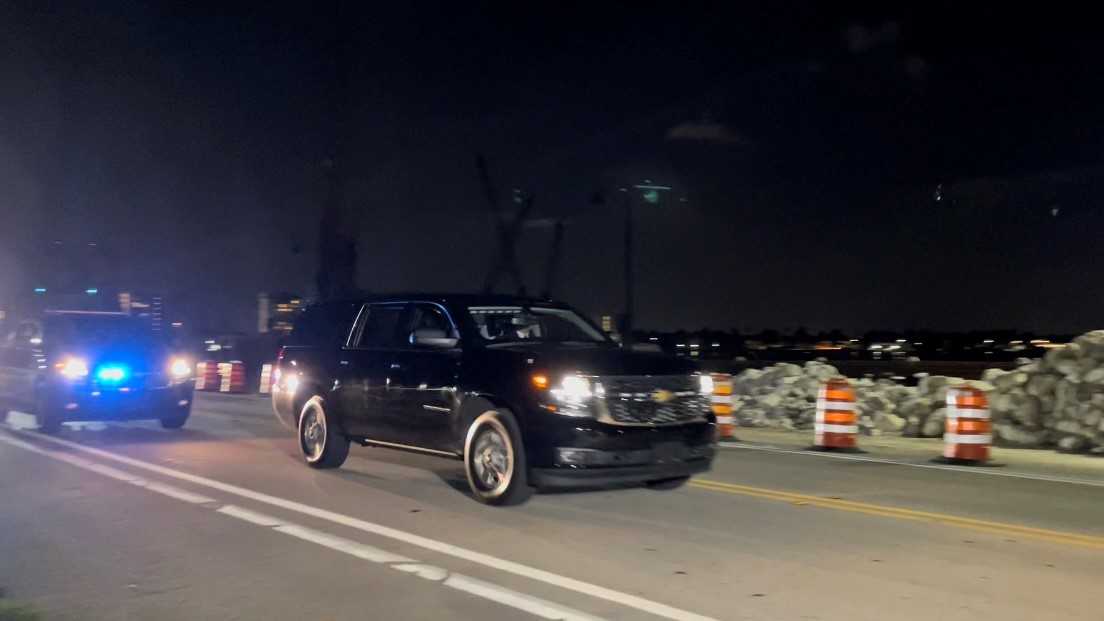 Former President Donald Trump arrives at Mar-a-Lago