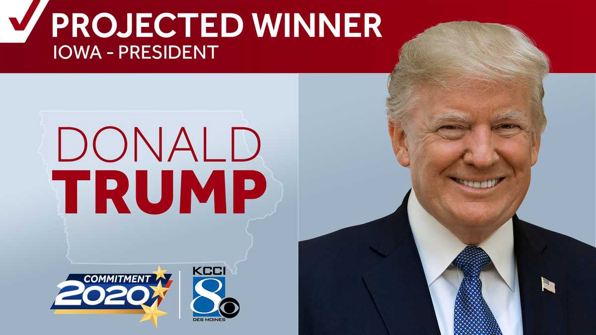 AP projects President Trump to win Iowa with 53 of the vote