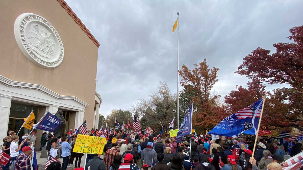 Hundreds of President Trump supporters protest projected election results