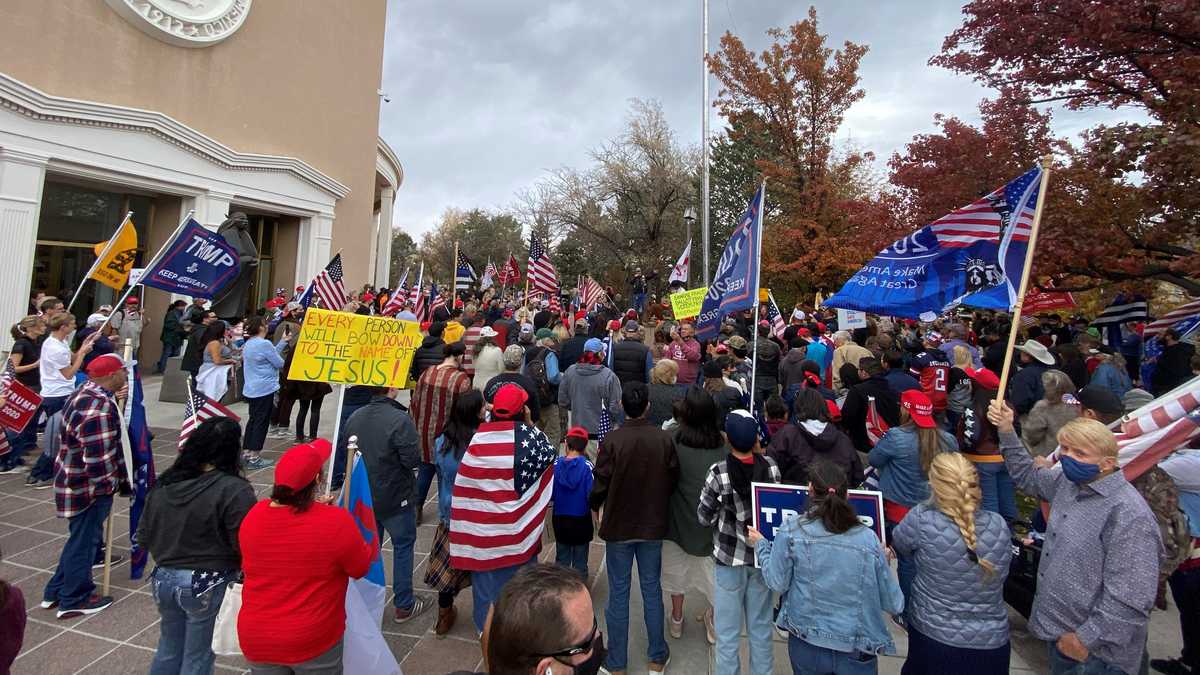 Hundreds of President Trump supporters protest projected election results