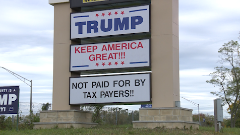 Miami Marlins Fans Hang Pro-Trump and Proud Boys Signs