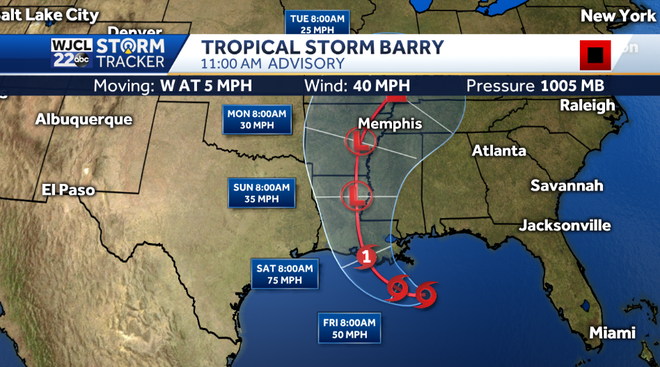 Tropical Storm Barry forms in the Gulf of Mexico