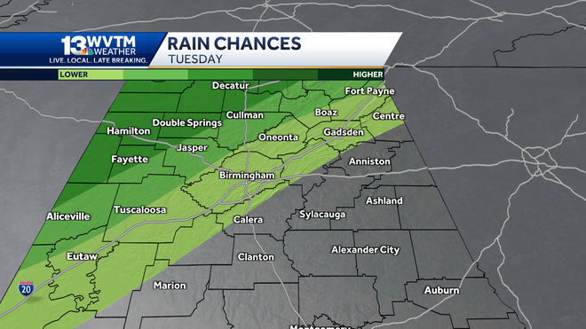 Weather forecast for Alabama