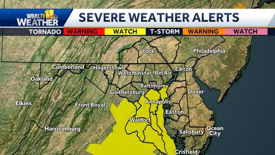 Tornado watch watch canceled for parts of Maryland