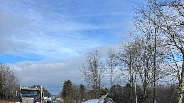 Wrong-way driver on I-95 leads to tractor-trailer rollover in Waterville