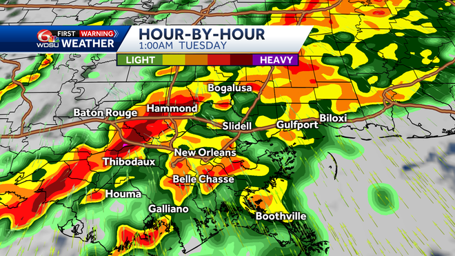 New Orleans weather forecast chance of a tornado will it flood