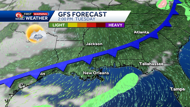 New Orleans weather forecast how cold will it be when will it rain