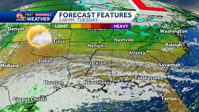 New Orleans forecast hurricane rain chances high temps winds