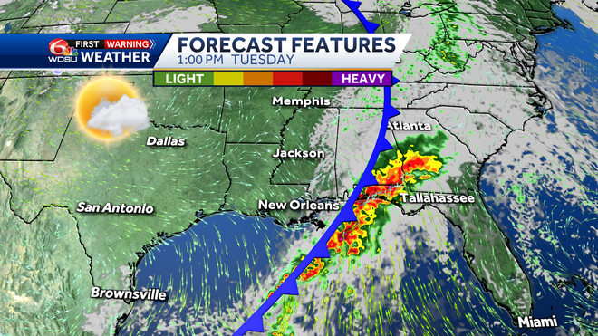 New Orleans weather forecast will a tornado hit tonight flooding