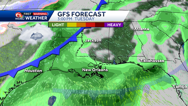 New Orleans weather forecast when will it rain this week how cold