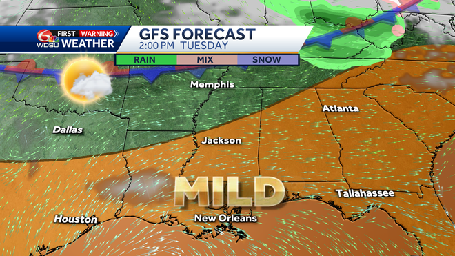 New Orleans weather forecast how cold we get when it gets warmer