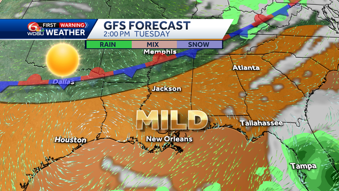 New Orleans weather forecast how cold Friday when will it rain