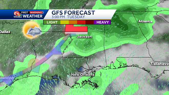 New Orleans weather forecast rain chances high temp flood chance