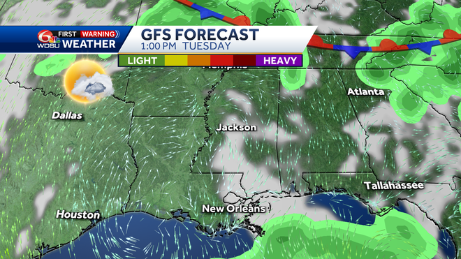 New Orleans weather weekend forecast high temp rain chance tropic