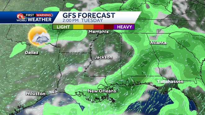 Tuesday weather features