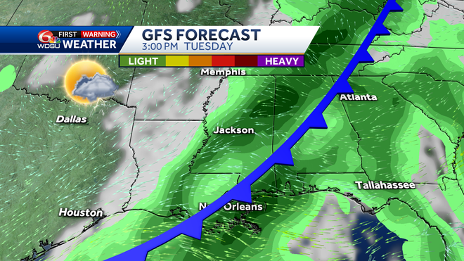 New Orleans weather forecast high temps rain chances tropics