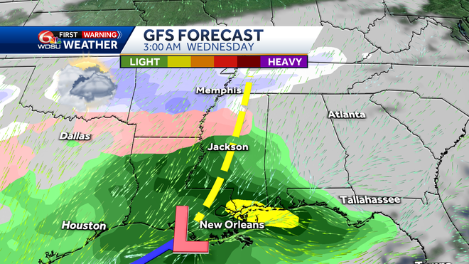 tuesday night weather features