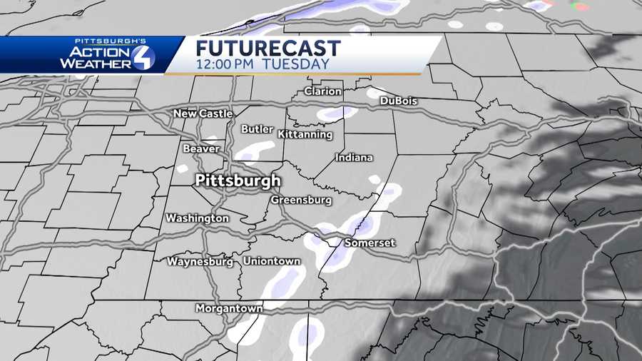 PITTSBURGH WEATHER Hourbyhour snow projections for winter storm in