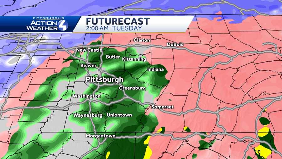 PITTSBURGH WEATHER Hourbyhour snow projections for winter storm in