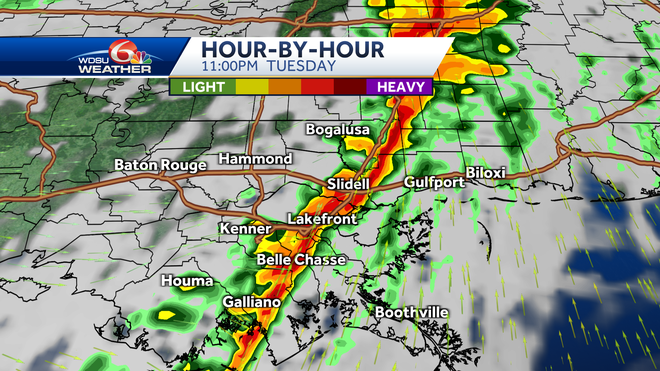 New Orleans severe storms tornadoes high winds