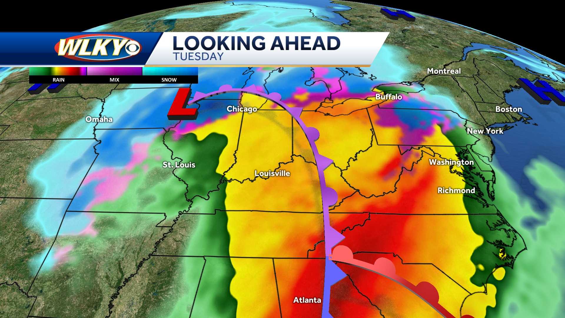 Louisvilel Weather: Storms With High Winds, Potential Snowfall