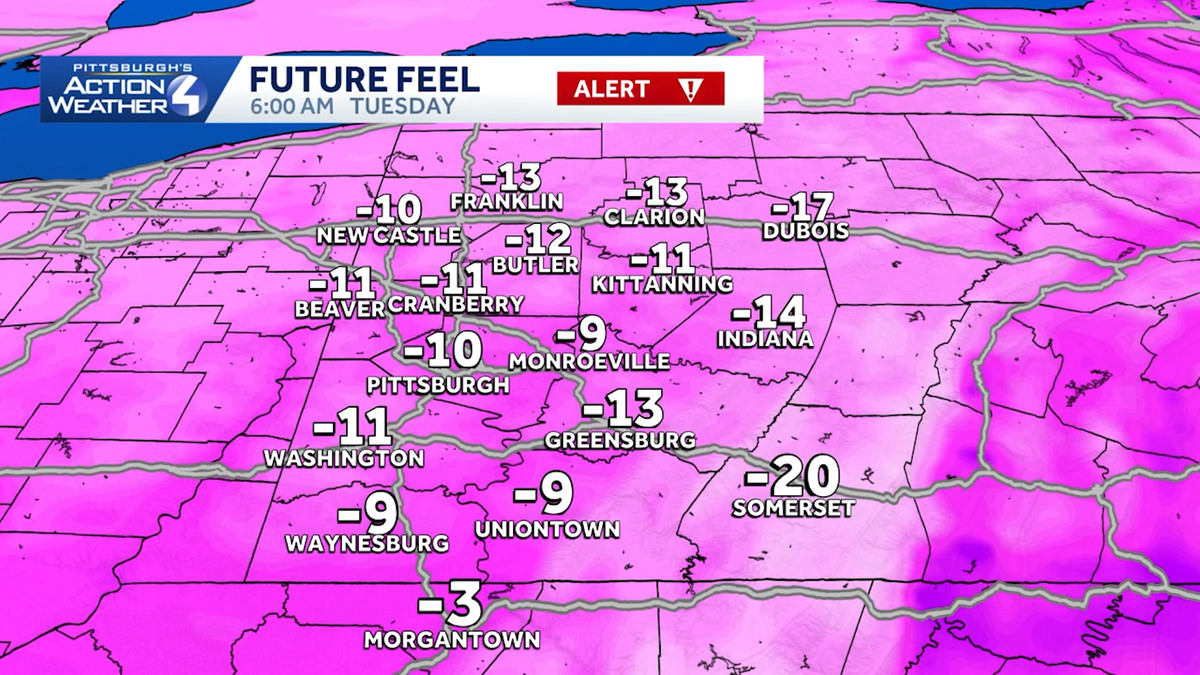 Alert Day Tuesday: Sub-zero wind chills all day