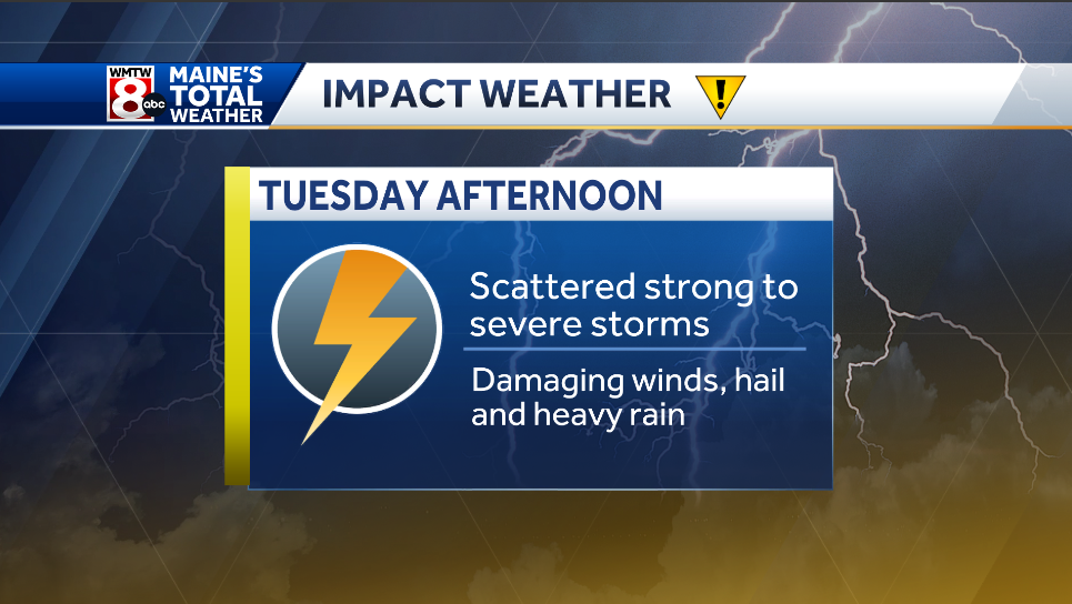 Strong to severe storms will be possible Tuesday