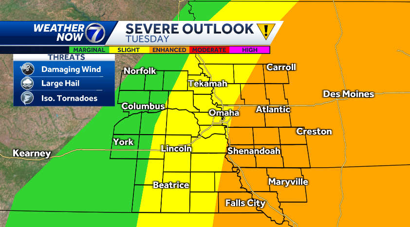 Tracking more storms for Omaha Monday night and Tuesday - KETV
