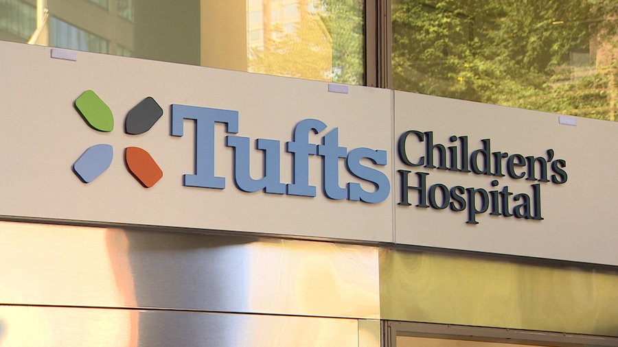 New sign with the name of Tufts Children's Hospital, formerly Floating Hospital for Children