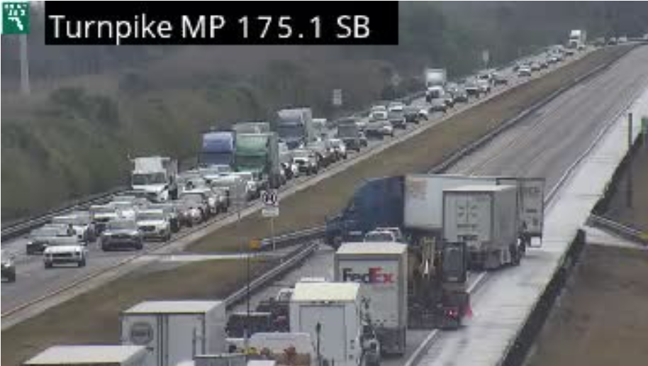 Vehicle fire closes Florida's Turnpike in Indian River County