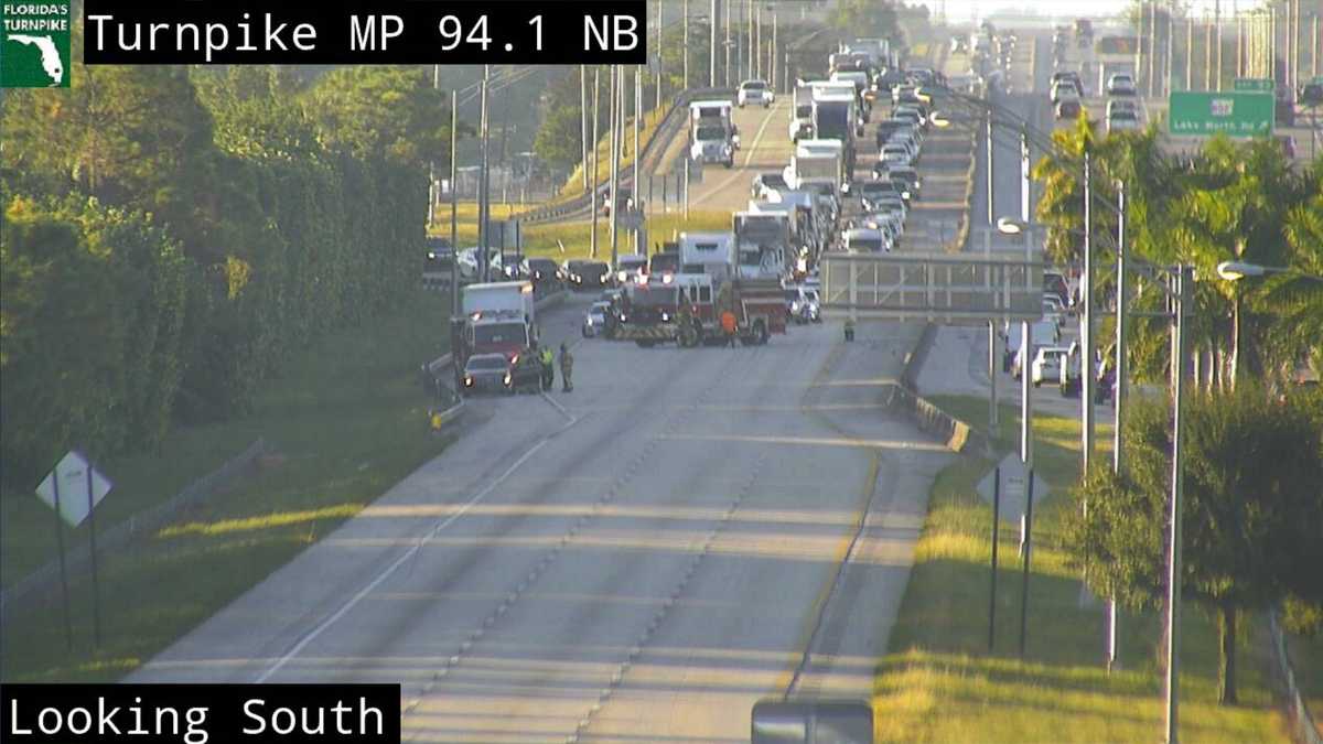 Crash shuts down FL Turnpike near Lake Worth